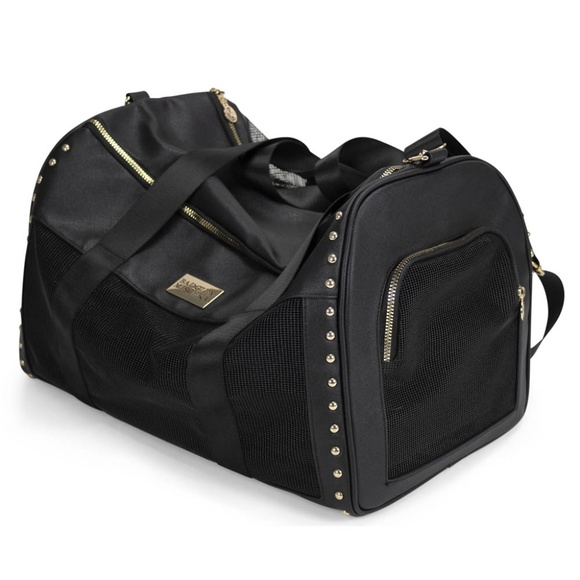 BADGLEY MISCHKA Cali Vegan Leather and Mesh Pet Carrier - Picture 1 of 6